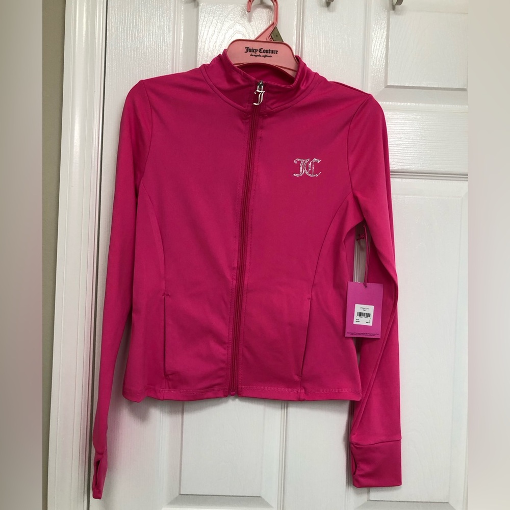 Juicy Couture Hot Pink Zip-Front Track Jacket